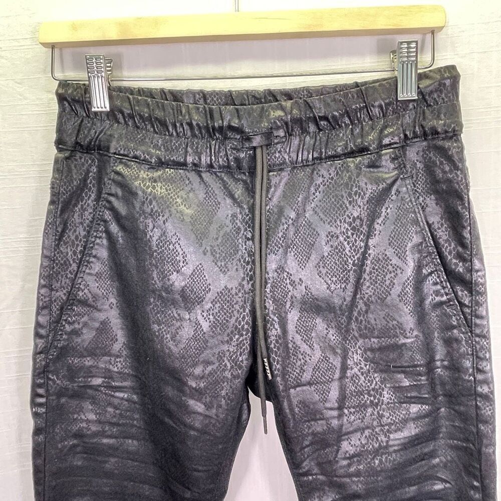 Bevy Flog Black Snakeskin Python Print Drawstring… - image 2